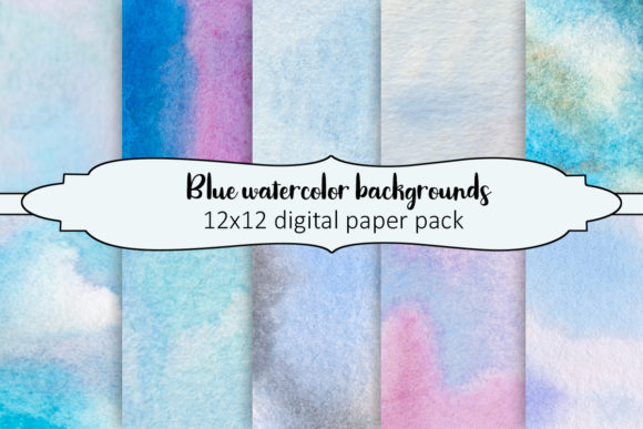 Blue Watercolor Backgrounds: Premium Graphic Templates