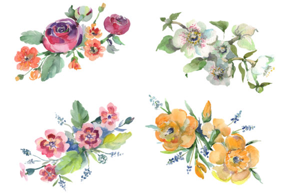 Bouquet Hello Summer Watercolor