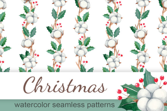Christmas Watercolor Seamless Pattern