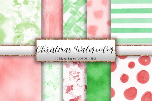 Christmas Watercolor Texture Background and Backgrounds