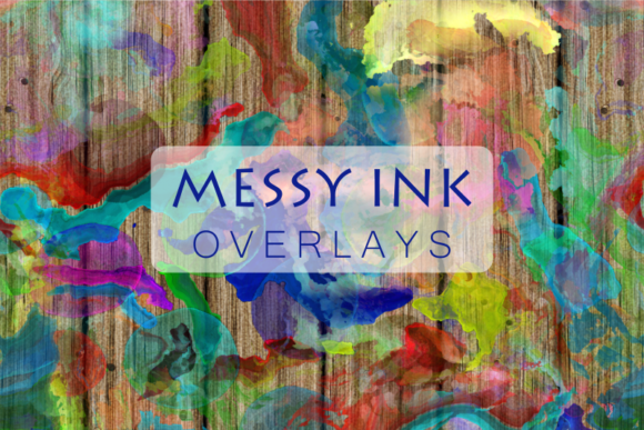 Creative Messy Ink Watercolor Overlays