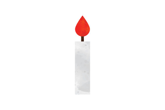 Halloween Watercolor Icon Candle & Icons