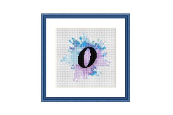 Letter O Watercolor Cross Stitch Pattern and Cross Stitch Patterns