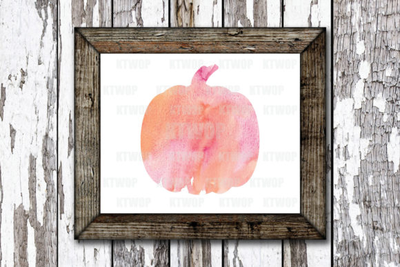 Pumpkin-Pink Watercolor PNG for Crafts