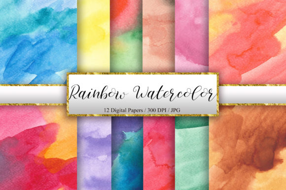 Rainbow Watercolor Texture Background and Backgrounds