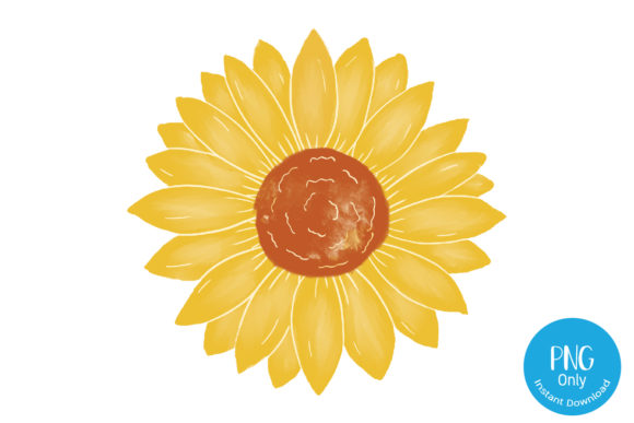 Sunflower Watercolor for Sublimation Crafts