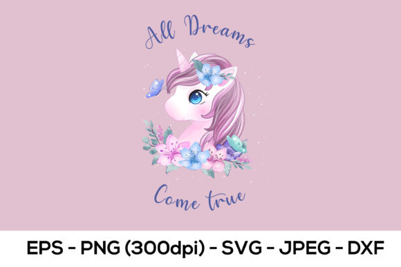 Unicorn Watercolor Sublimation for Crafts