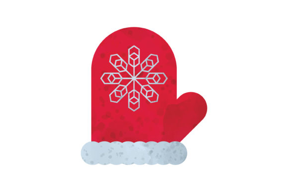 Watercolor Christmas Gloves and Icons