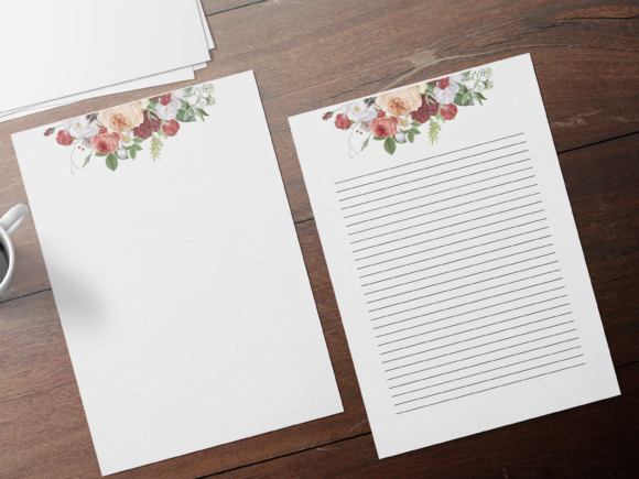 Watercolor Elegant Foral Stationery and Print Templates