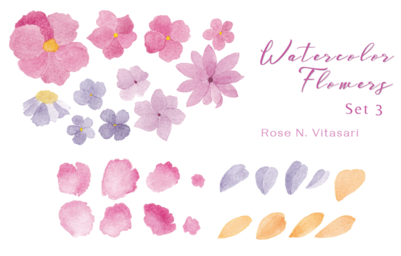 Watercolor Flowers Part 3: Soft Patterns for Blogs