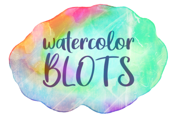 Watercolor Ink Blot Border Templates and Backgrounds