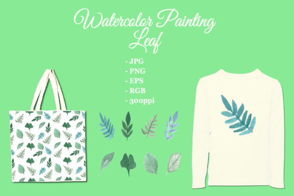 Watercolor Leaves and Print Templates