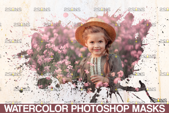 Watercolor Portrait Paint Masks for Actions Amp