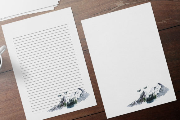 Watercolor Romantic Printable Stationery and Print Templates