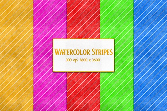 Watercolor Stripes and Textures